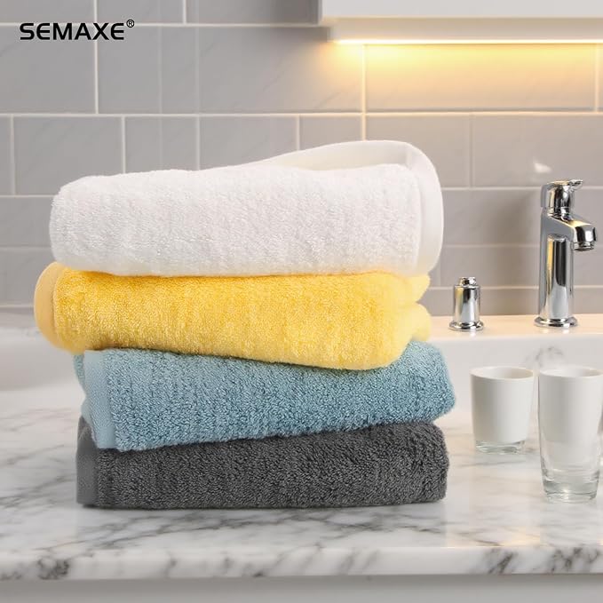 12-Pack Gray Cotton Hand Towels - Image 9