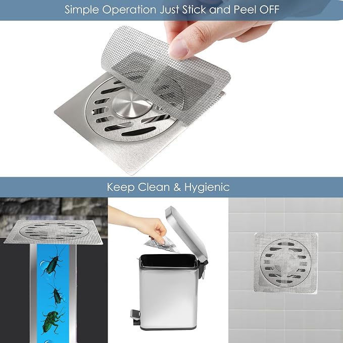 30Pcs Value Pack Shower Drain Hair Catcher, Disposable Fine Mesh Drain Stickers - Image 6