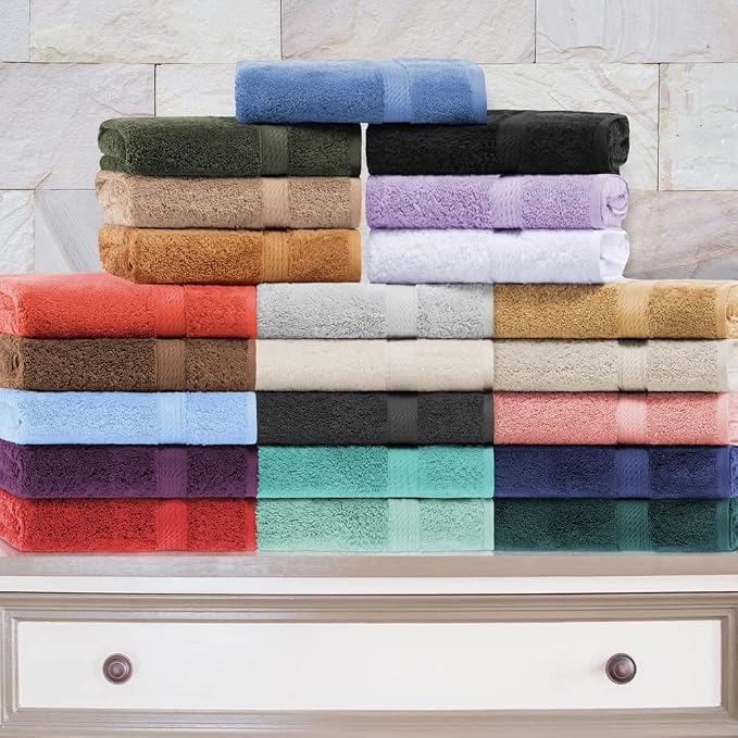Superior Egyptian Cotton Plush & Absorbent, Face Towel Set of 6, Plum | Quick - Image 9