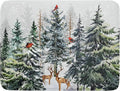 Pine Tree Dish Drying Mat for Kitchen Counter 18x24 Inch Forest Deer Absorbent by Giwawa