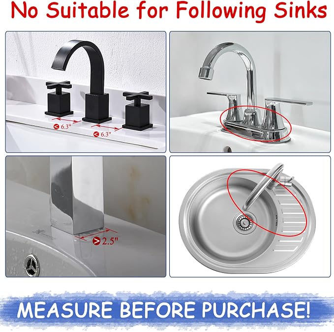 Amerner Kitchen Sink Splash Guard, 10° Large Slope & Adaptable Hole Faucet Mat - Image 6