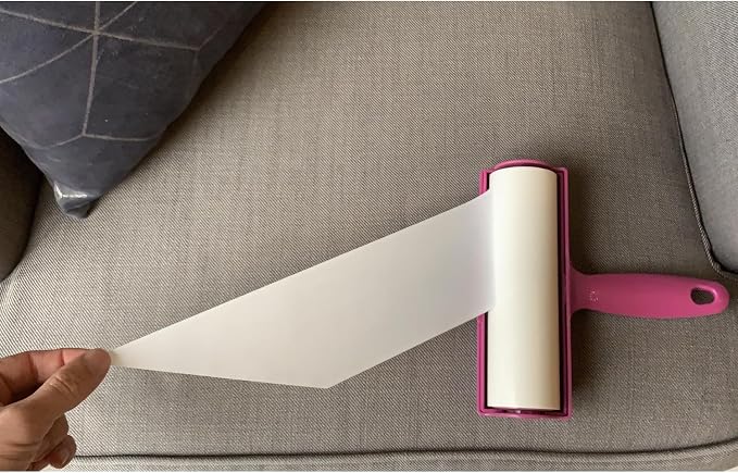 Large Lint Roller 6.3" with Extra Refill -120 Sticky Sheets, Protective Cover - Image 5