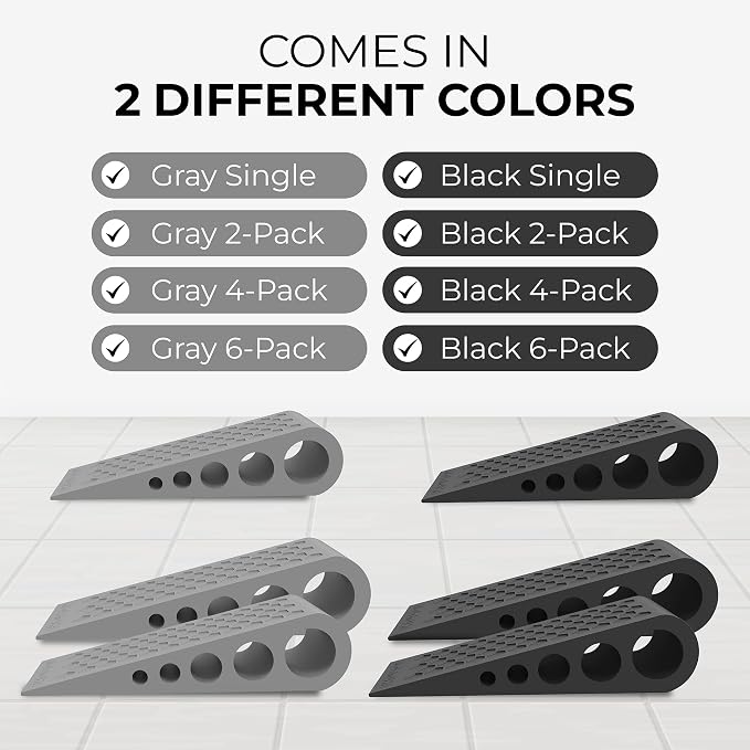 Door Stoppers for Bottom of Door Premium Floor Rubber Door Stop Wedge Made in - Image 5
