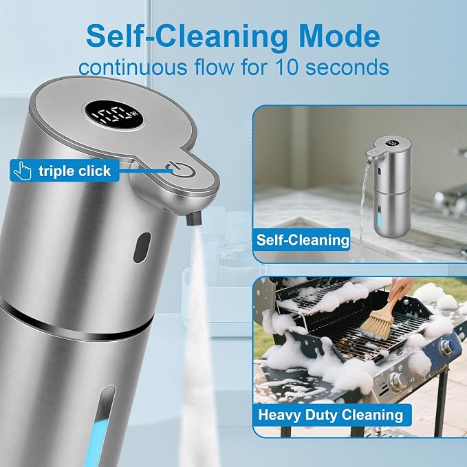 OHIFAST Automatic Foaming Soap Dispenser Touchless, USB Rechargeable Smart Hand - Image 4