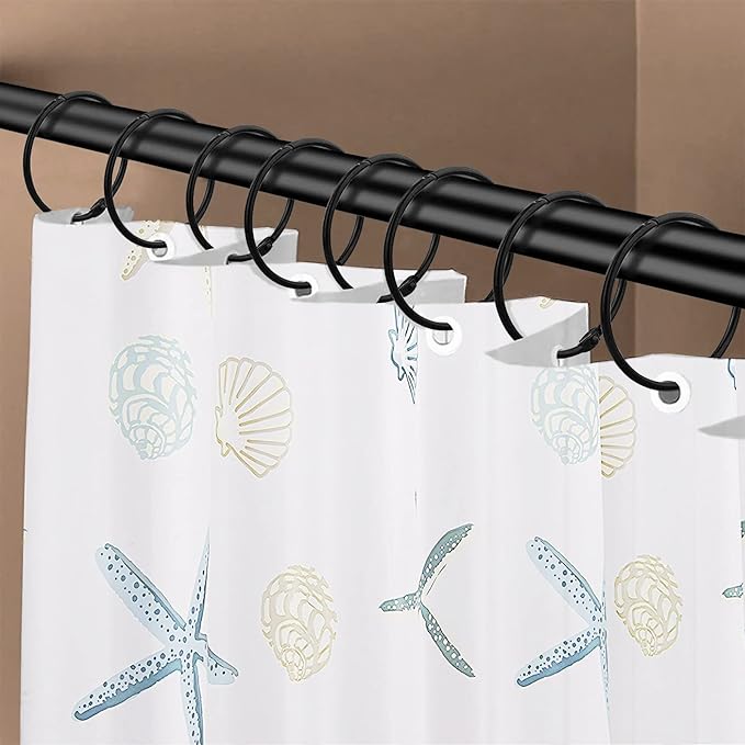Shower Curtain Hooks Rings, Glide Smoothly Round Shower Rings - Image 2