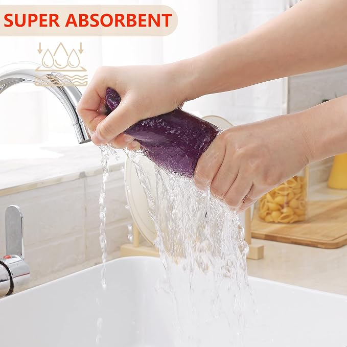 Homaxy 100% Cotton Waffle Weave Kitchen Dish Towels 4-Pack, Ultra Soft - Image 3