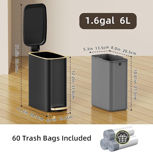 KSSKSS Small Bathroom Trash Can - Image 6