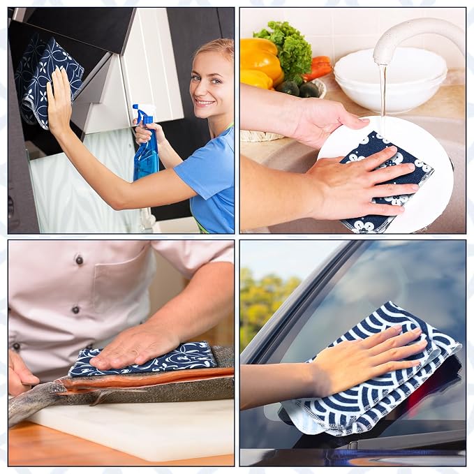 36 Pcs Reusable Paper Towels Kitchen Cloths Japanese Style - Image 4