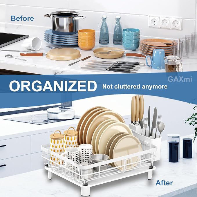 GAXmi Dish Drying Rack with Drainboard - Image 2
