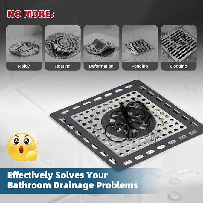 Hibbent Upgraded Shower Drain Hair Catcher - Image 3