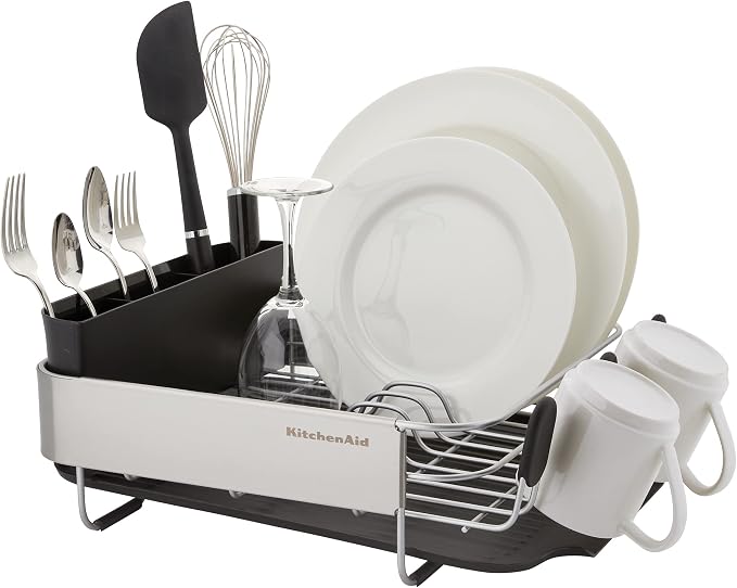 KitchenAid Compact, Space Saving Rust Resistant Dish Rack - Image 3