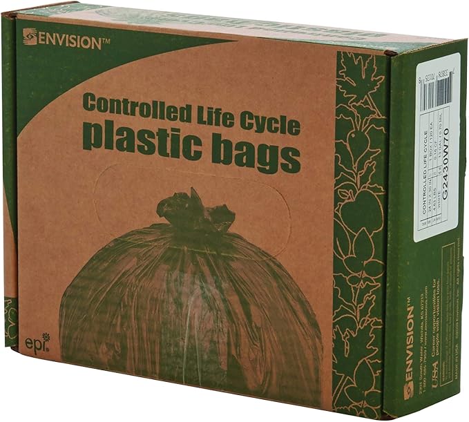 Stout by Envision 13 Gallon 24" x 30" Controlled Life-Cycle Plastic Trash Bags - Image 9