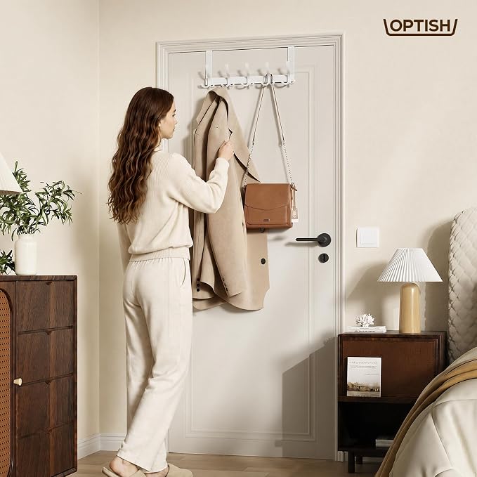Optish Over The Door Hooks for Hanging, Over The Door Hanger - Image 7