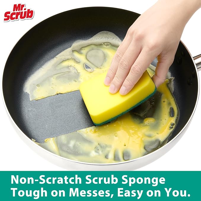 Mr. Scrub Sponges Kitchen Scrub Dish Sponge Scouring Pad, 36 Pack Cleaning - Image 3