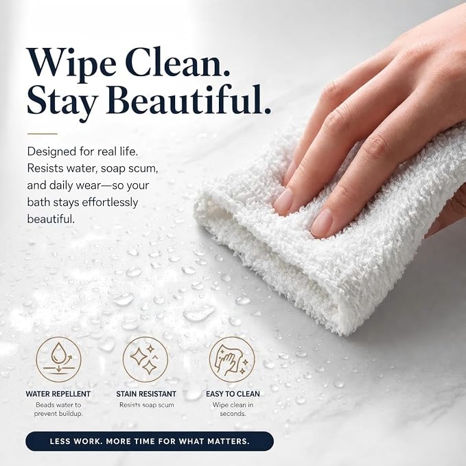 EHZNZIE Frosted Heavy Duty Shower Curtain Liner 72x72, PEVA Waterproof Bath - Image 5