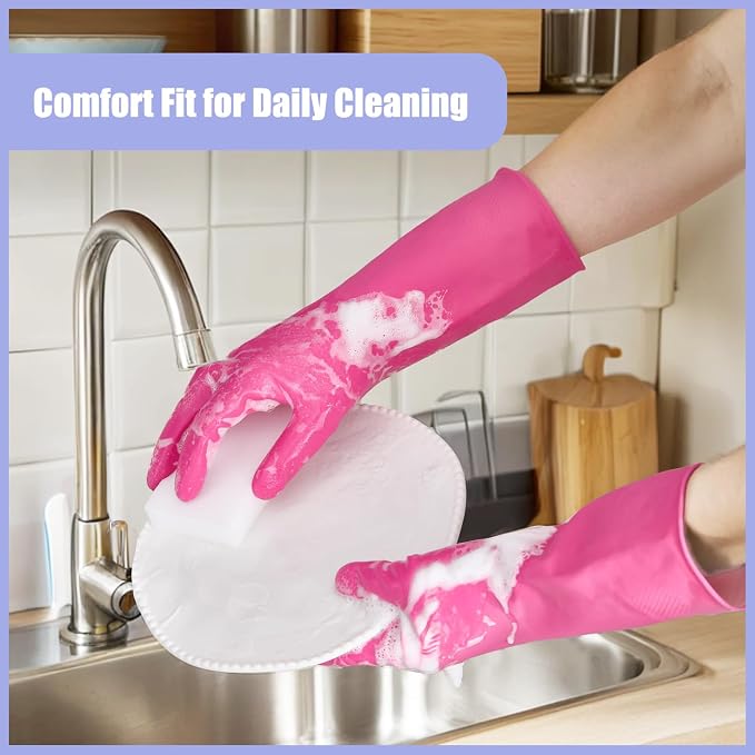 Rubber Kitchen Dishwashing Gloves - Image 3