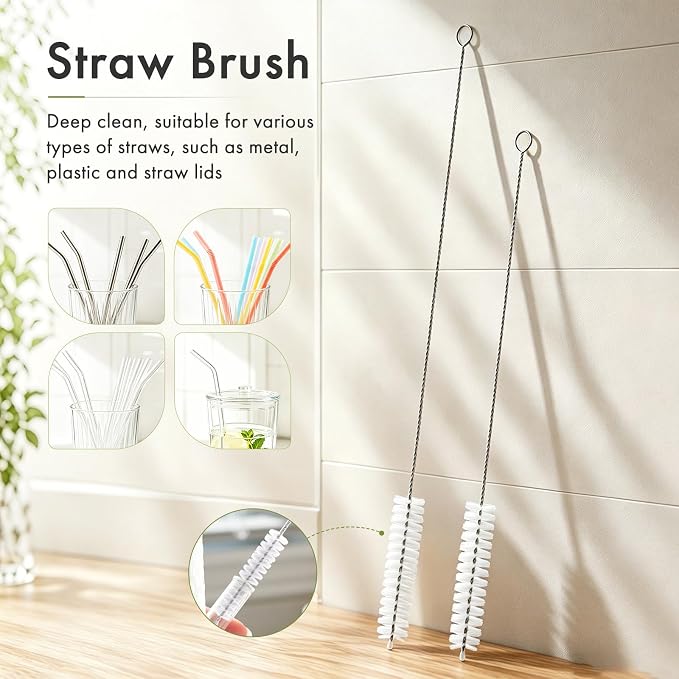 4 Pack Dish Brush with Handle, Kitchen Scrub Brushes - Image 6