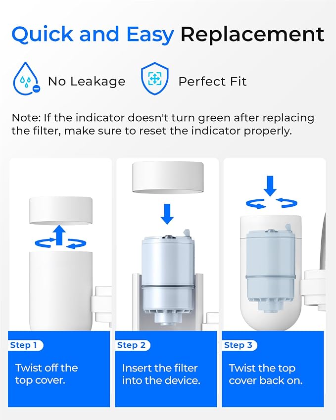 Waterdrop CF08D Faucet Water Filter, 3 Pack | Compatible - Image 7