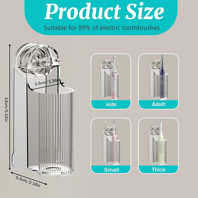 4 Pack Electric Toothbrush Holders - Image 2