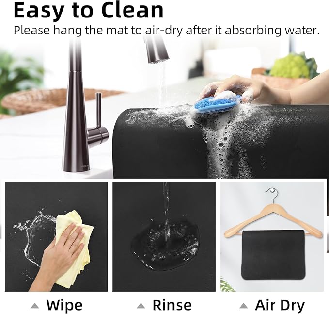 LOPNUR Small Dish Drying Mat for Kitchen Counter, Quick-Drying & Heat-Resistant - Image 9