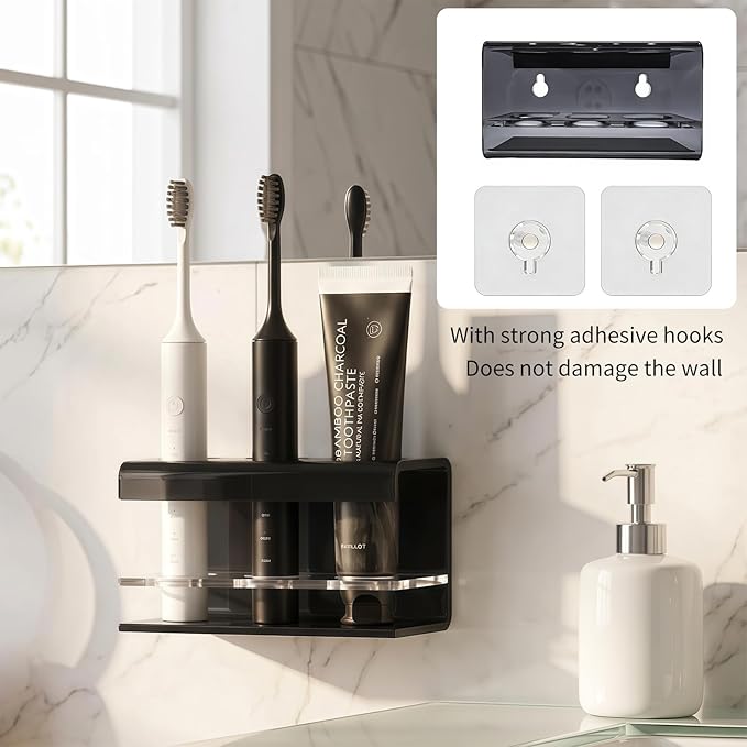 3 Slots Acrylic Electric Toothbrush Holders - Image 5