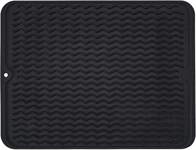 Silicone Dish Drying Mat, Non-Slip Easy Clean Sink Mat, Large Heat-resistant by MODENGKONGJIAN