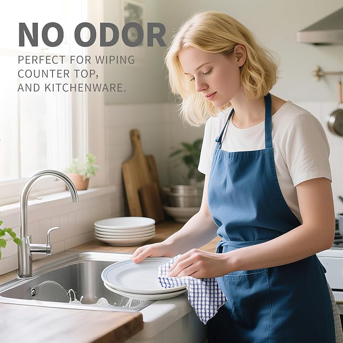 Oeleky Dish Cloths for Washing Dishes, Kitchen Dish Rags, Dish Towels - Image 3