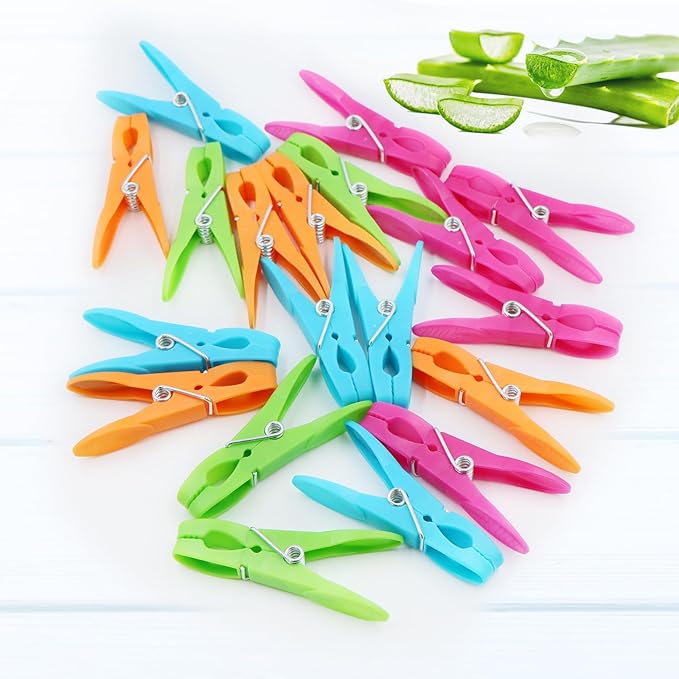 48Pack Colorful Plastic Clothespins Heavy Duty Laundry Clothes Pins Outdoor | - Image 5
