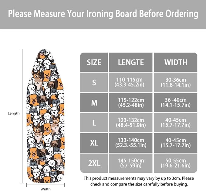 Ironing Board Cover 15x48 Ironing Board Cover, Resist Scorching and Staining - Image 6