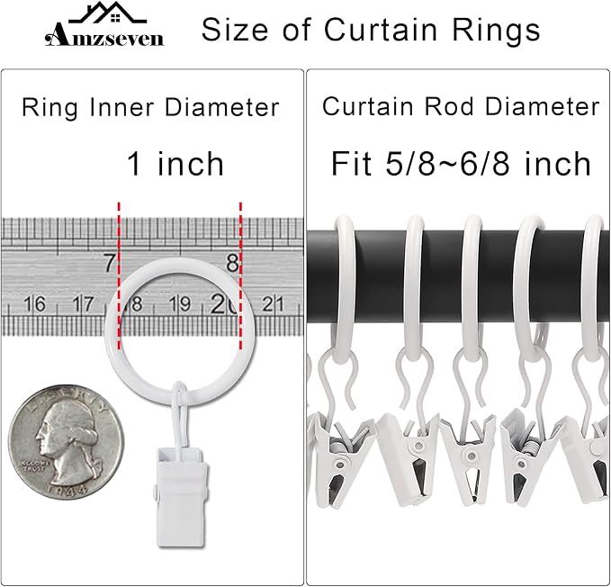 100 Pack Metal Curtain Rings - Image 3