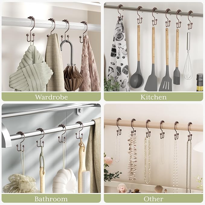Shower Curtain Rings, Stainless Steel Shower Curtain Hooks Rings - Image 7
