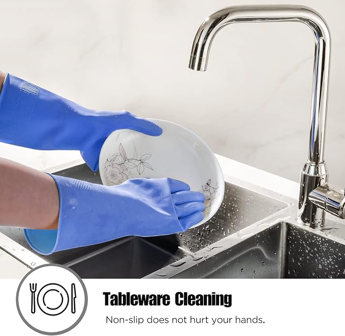 Rubber gloves dishwashing 2 or 4 Pairs - Image 3