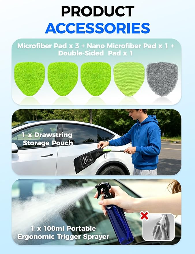 XINDELL 24-inch Windshield Cleaner Tool – Upgrade Large Head Car - Image 6