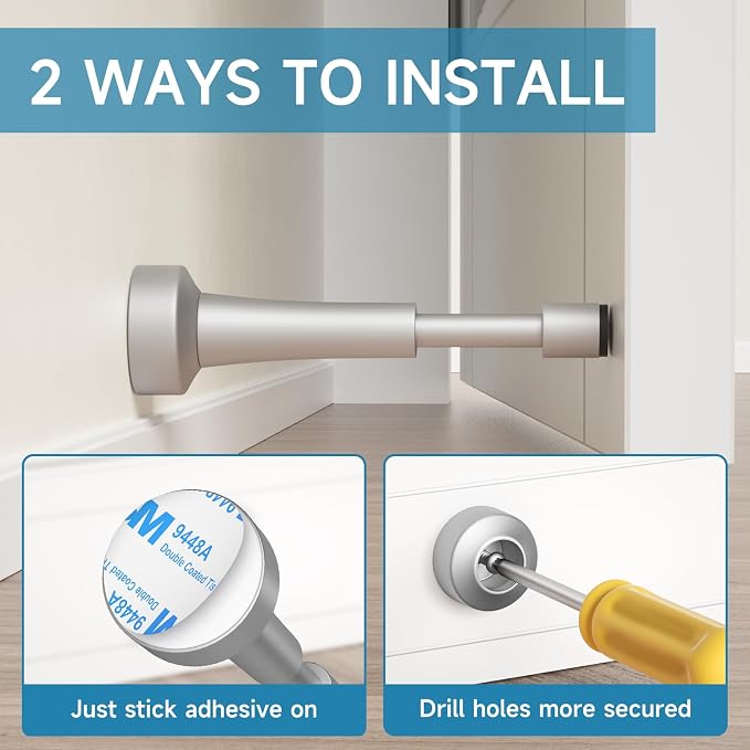 6PCS Spring Door Stoppers for Wall - Image 3