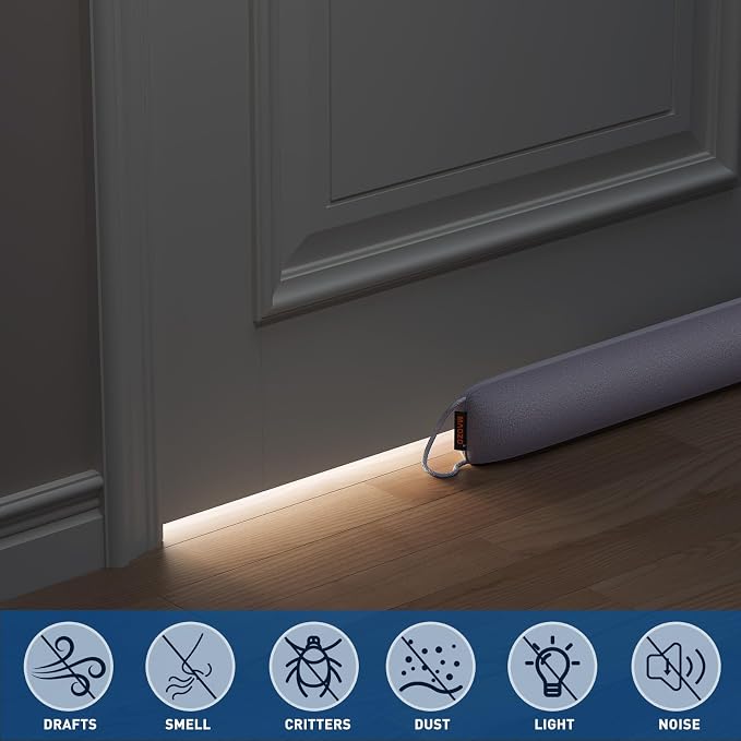 MAGZO Weighted Door Draft Stopper 32 Inches, Under Door Gap Filler Seals 3" Gaps - Image 4