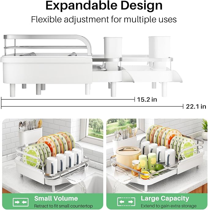 SAYZH Expandable Dish Drying Rack - Image 2