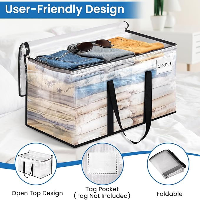 RoomHacks Moving Bags, Heavy Duty Large Storage Bags, 2 Pack, Foldable Storage - Image 3