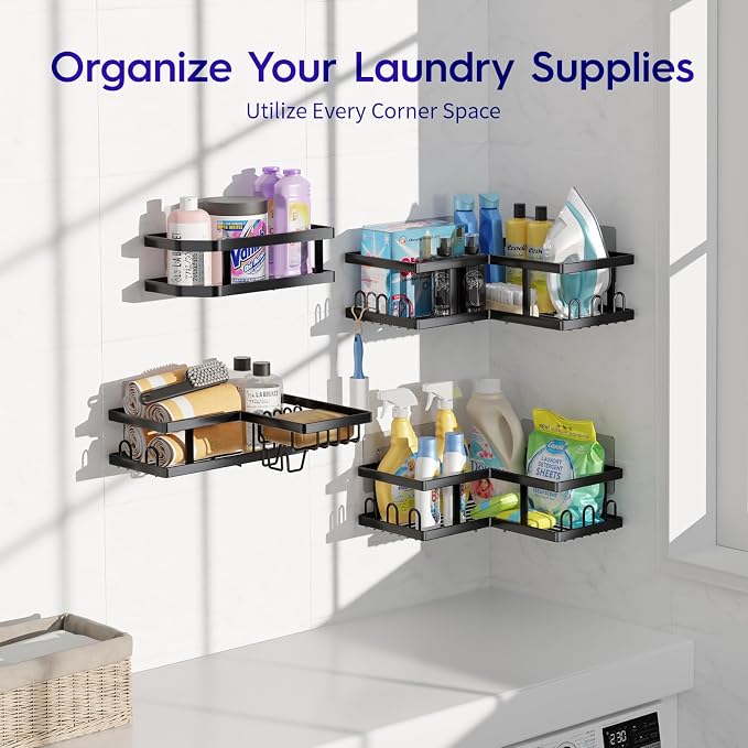 Youvip Corner Shower Caddy-No Drilling Shelves Wall Mounted - Image 6