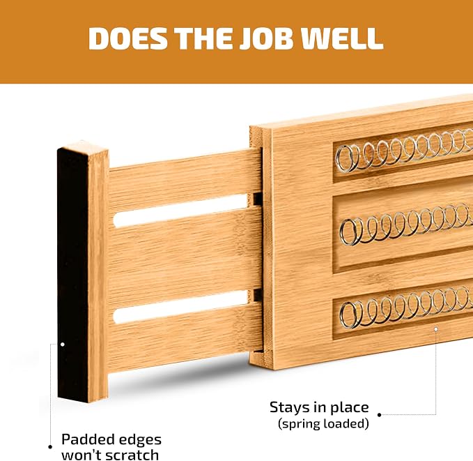 6-Pack Drawer Dividers 6-Inch High Dresser Drawer Organizer 11.5 to 17 Inch | - Image 5