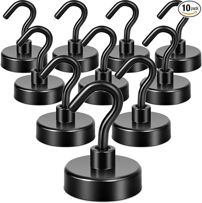 Neosmuk Magnetic Hooks, 85lb Heavy Duty, 10 Pack by Neosmuk