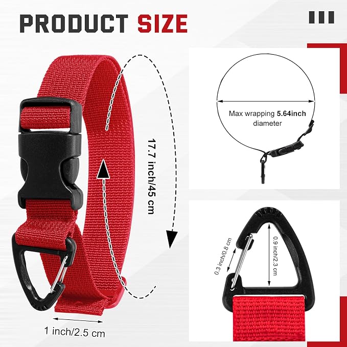 6 Pack Adjustable Extension Cord Holder Straps, Heavy Duty Triangle Clips - Image 2