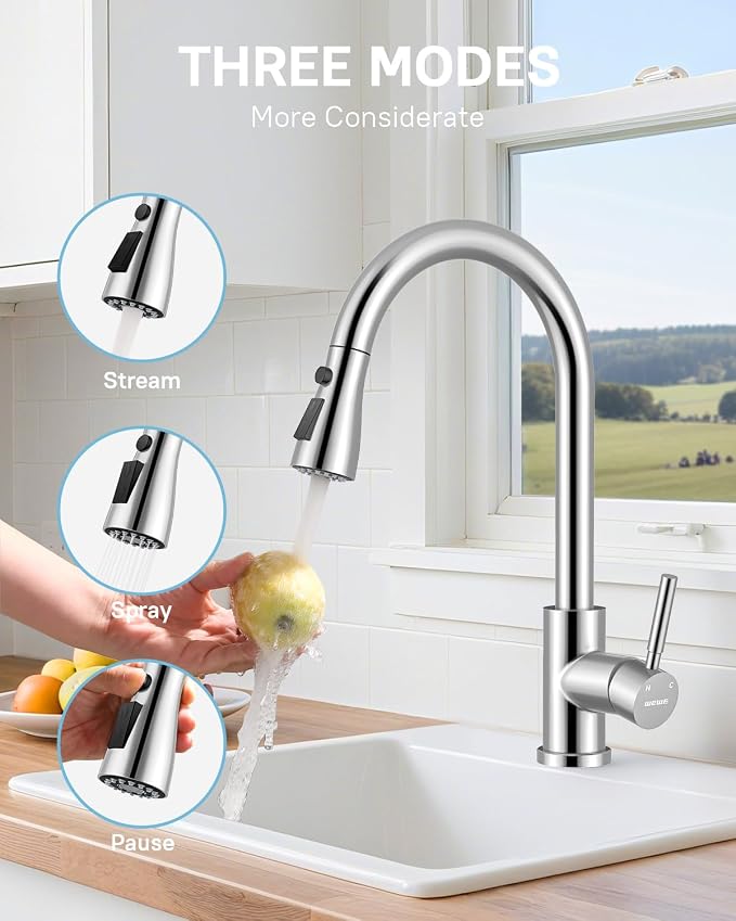 WEWE Pull-Down Kitchen Faucet - Image 3
