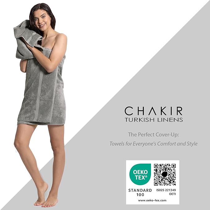Chakir Turkish Linens 100% Cotton 6-Piece Towel Set, Oeko-Tex Certified: 2 Bath - Image 3