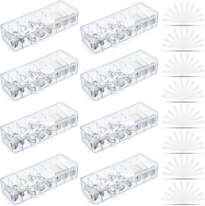 Tatuo 8-Pack Cord Organizer Box by Tatuo