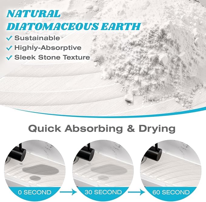 SpaceHacks Stone Faucet Mat for Kitchen Sink 23.7x4 in, Water Splash Guard - Image 4