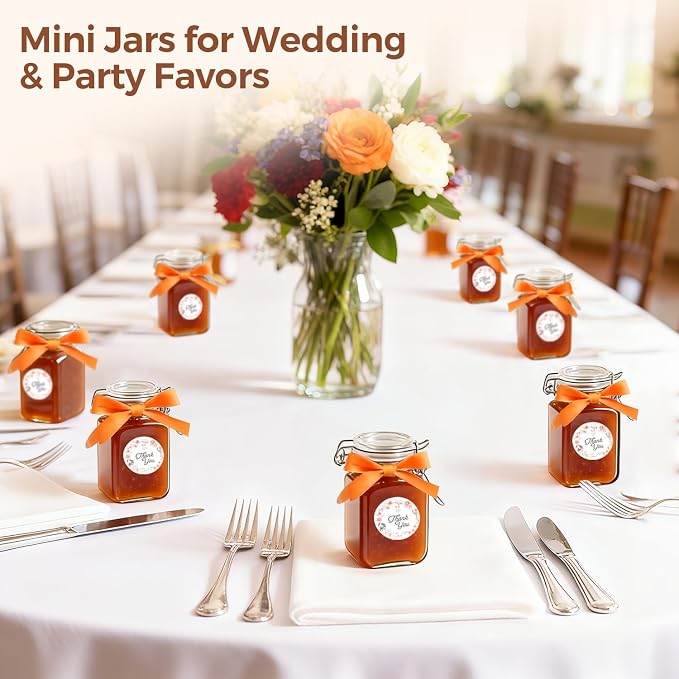 ComSaf Square Small 8 oz Glass Spice Jars - Image 6