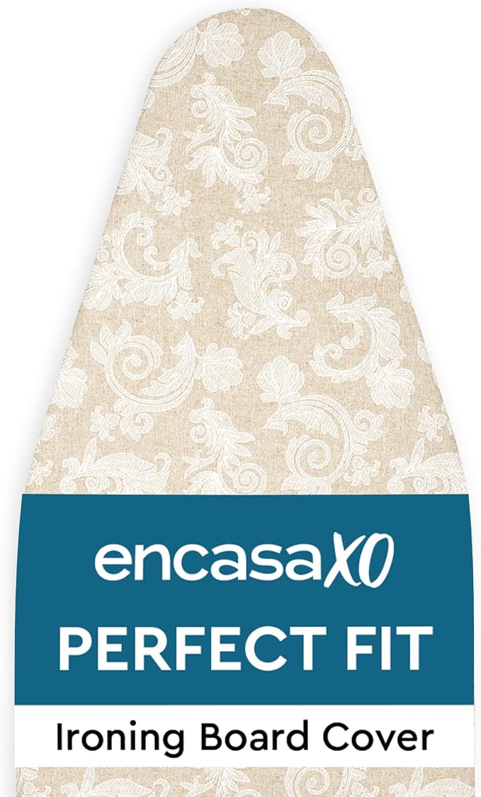 Encasa XO Padded Ironing Board Cover and Pad 49"x18" Beige by EncasaXO