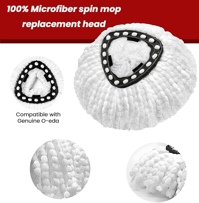 8 Pack Spin Mop Head Replacement - Image 5