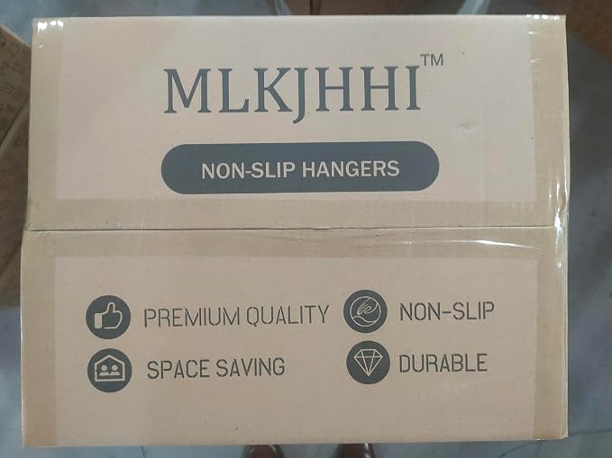 60 Pack Heavy Duty Plastic Hangers, Non Slip Clothes Hangers - Image 3
