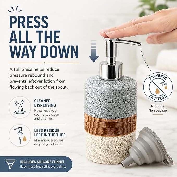 Hand Soap Dispenser Set for Bathroom, Kitchen Dish Soap Dispenser | Liquid Soap - Image 6